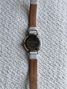 Original Skagen Denmark White Leather Strap Watch