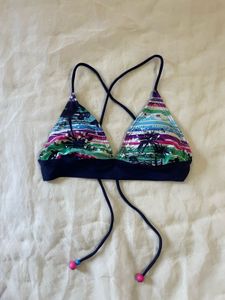 Tropical Print Bikini Top