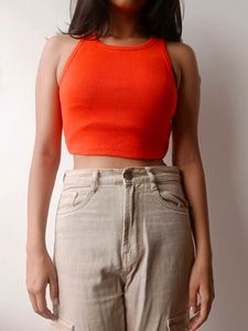 y2k Orange Tank Top