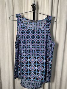 Summer Geometric Print Sleeveless Top