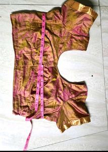 Beautiful Orange &amp; Pink Silk Saree
