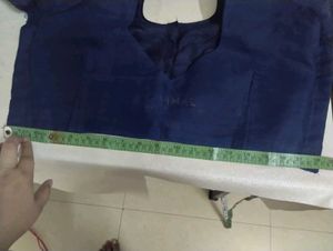 Elegant Navy Blue Silk Blouse