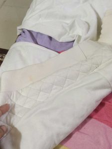 White Quilted Pocket Joggers