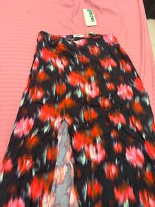Stylish Floral Print Midi Skirt