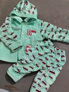 winter Cute Car Print Baby Outfit