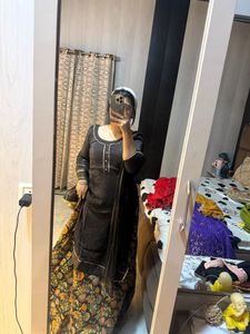Elegant Black Kurta &amp; Skirt set😍🦋✨