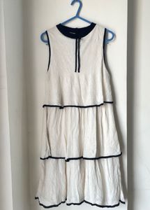 Zara Chic Tiered White Dress