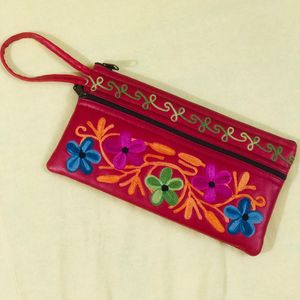 Embroidered Clutch Bag