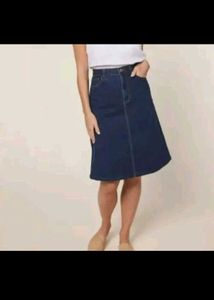 Classic Dark Wash Denim Skirt