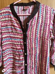 Vibrant Striped Button-Down Kurta
