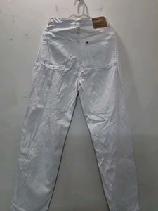 H&amp;M 27 waist white jeans 90's baggy style