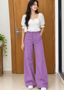 Lavender Wide Leg Trousers