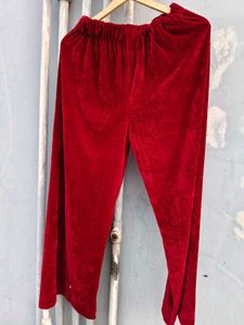 Red Velvet Palazzo Pants