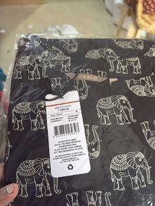 Elegant Black Elephant Print Kurta
