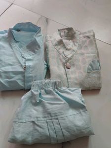 Boys' Light Blue Ethnic Kurta Set