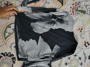 Sheer Floral Print Long Sleeve Top