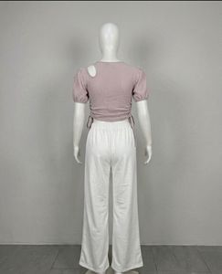 Pink Ruched Co-Ord Set