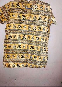 Men's Om Print Kurta