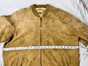 Vintage Suede Bomber Jacket