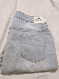 New Ice Blue Shade Trendy Straight Fit Jean Women