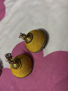 oxidised earrings and rings