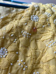 Yellow Embroidered Kurti Dress
