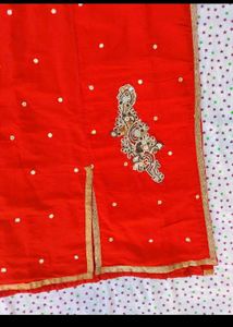 orange 🧡 Kurta with Gold Embellishments