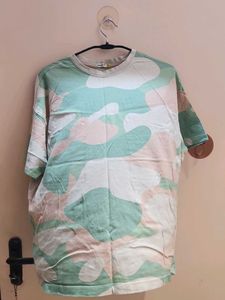 Camouflage Print Oversized T-Shirt