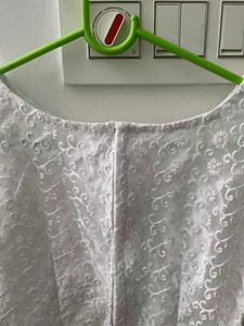Elegant White Lace Kurta