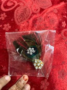 Peacock Feather Hair Accessory