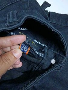 Kids Black Cargo Jeans