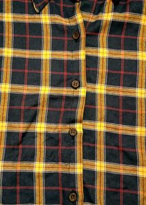 Plaid Cotten mix Crop Top Shirt