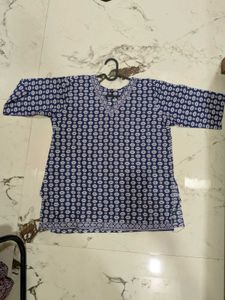 XXL Stylish Blue Printed Kurta
