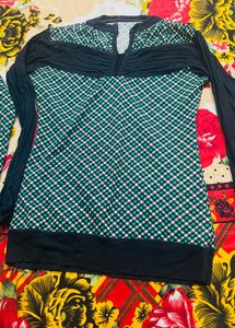 combo Green Checked winter tops for girls