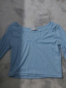 Blue Crop Top