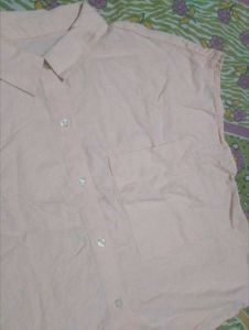 Light Pink Collared Button-Up Shirt