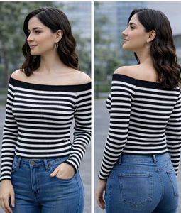 Striped Off-the-Shoulder Top✨