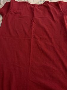 Maroon Daisy Print T-Shirt
