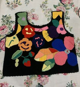 Crochet Floral Applique Tank Top