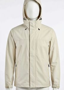 Men's Beige Hooded Jacket