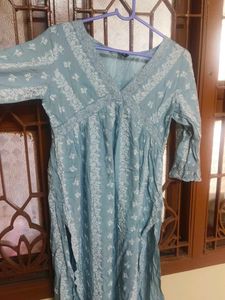 Elegant Blue Embroidered Kurta brand new one