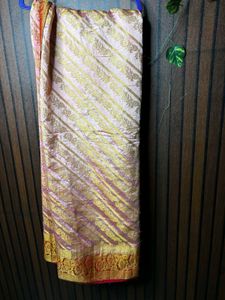 Elegant Golden Saree