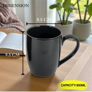 Black Ceramic Mug 1 Big and Small