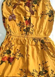 Women's Yellow Floral Jumpsuit
