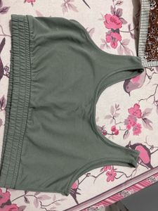 Cute Green Crop Top, Bust-34