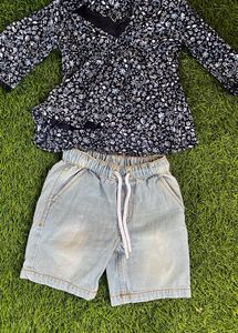 Max  Denim Shorts Set