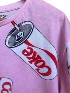 Coca-Cola Pink Graphic Crop T-Shirt – Size Large