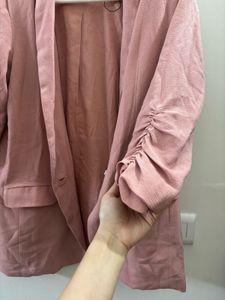Vero Moda Ruched Sleeve Blazer w/ Shoulder pads