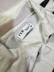 Striped Cropped Polo Shirt