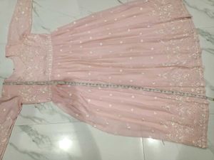 Elegant Embroidered Pink Kurta Set XL